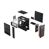 Case Fractal Design North Charcoal Black FD-C-NOR1C-01 – Mid Tower | Mặt Trước Gỗ Óc Chó | Airflow Tối Ưu